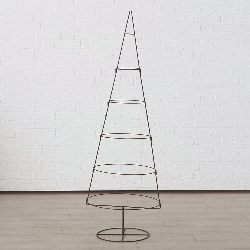 Soporte decorativo para adornos – 150 cm – Árbol de Navidad decorativo abeto marrón para bolas de Navidad
