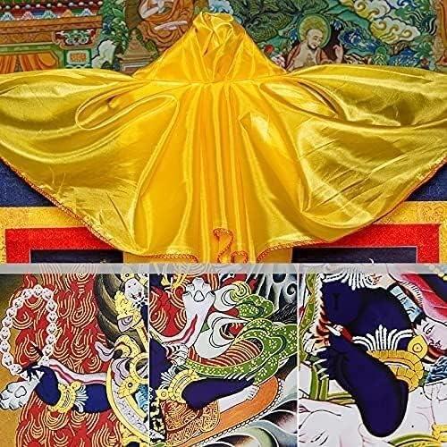 掛け軸絵画、絵画シルク巻物、シルク巻物絵画、チベットタンカ、文殊菩薩、智慧の仏、チベットタンカ絵画 【ターラ】