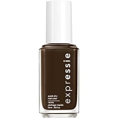 essie expressie Quick-Dry Vegan Nail Polish Take The Espresso Blackened Dark Chocolate Brown 0 33 Ounce
