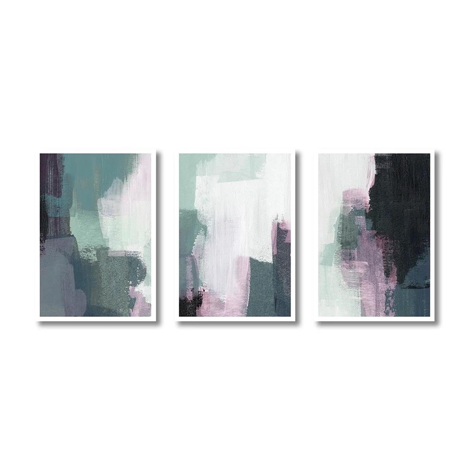 Peinture moderne abstraite XENITE décoration murale triptyque chic