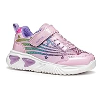 Geox J Assister Girl, Scarpe da Ginnastica, Rosa Multicolore, 31 EU