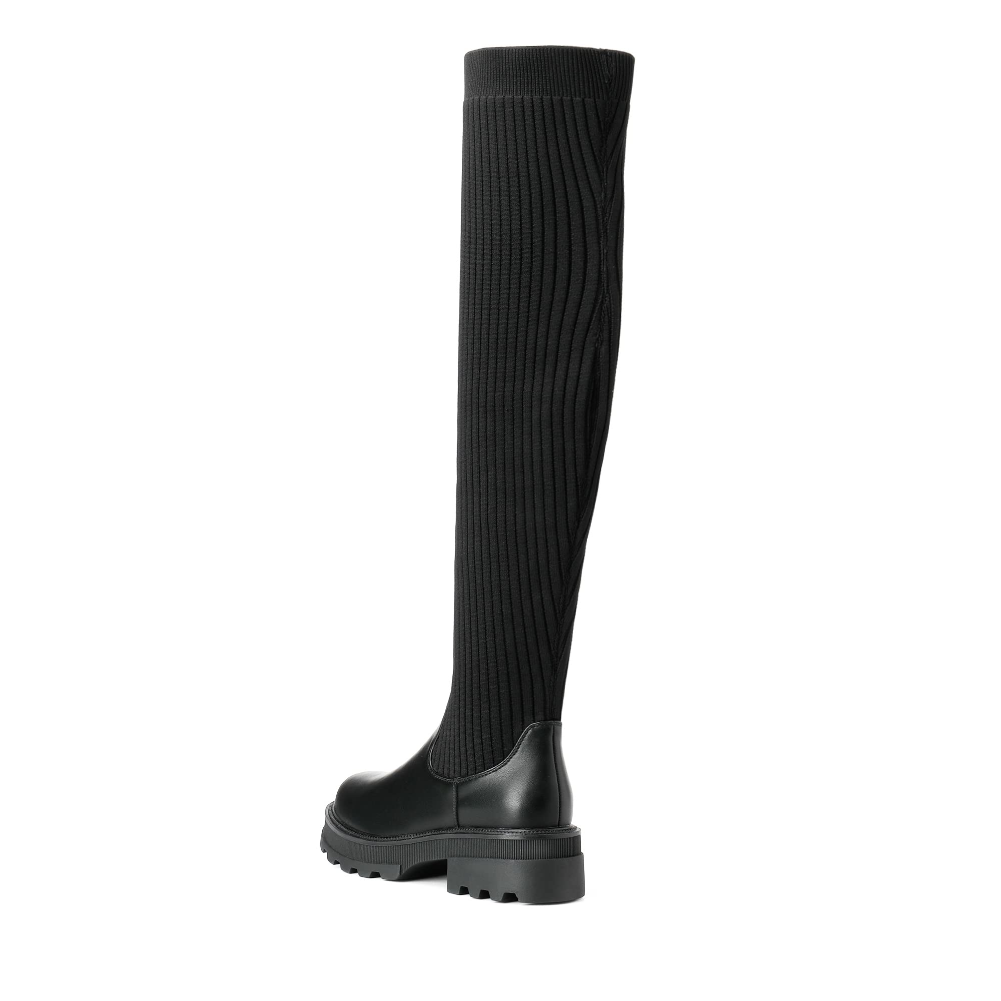 DREAM PAIRS Botas De Caña Extra Larga de Mujer Botas por Arriba de la Rodilla Botas Elástica Invierno Elegantes Y Estilo SDOB2201W-E