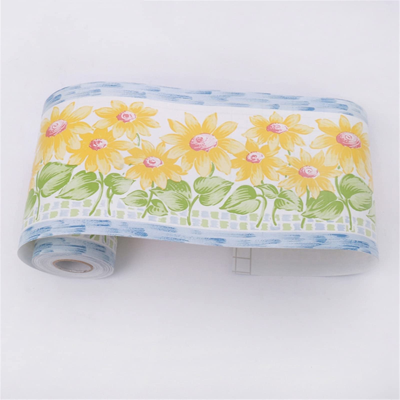 Sdsdgrw Yellow Sunflower Wallpaper Border, Wallpaper Border Stickers Pvc Peel And Stick Multicolor(Yellow Sunflower)