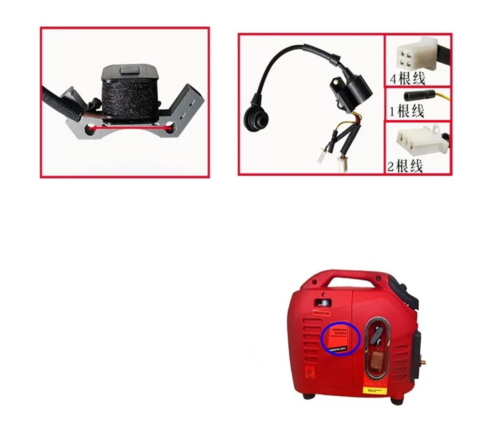 Dingmao Ignition Coil Fit For Ya-m-h-a MZ80 148F 24V 1.8KW 2.2KW 4 Stroke