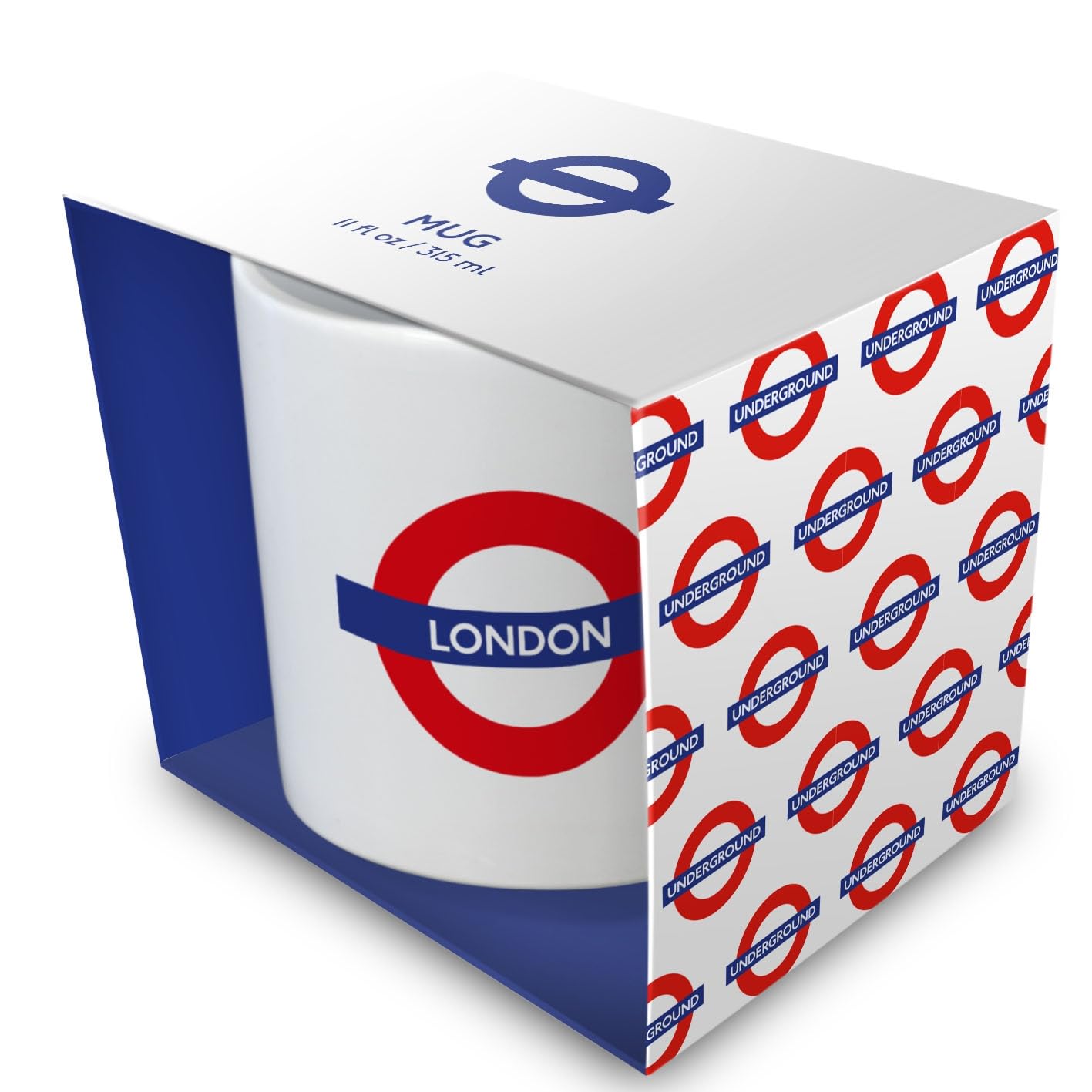 Pyramid International White Transport For London Underground Pod Mug 11Oz / 315Ml – Official Tfl Souvenir Cup