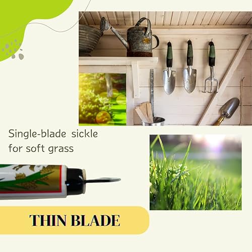 Miniatura 7 de Hoja de acero japonesa (hoja delgada) de alta calidad (acero azul n. 2) herramienta de mano para jardinería, deshierbe y agricultura, peso ligero,