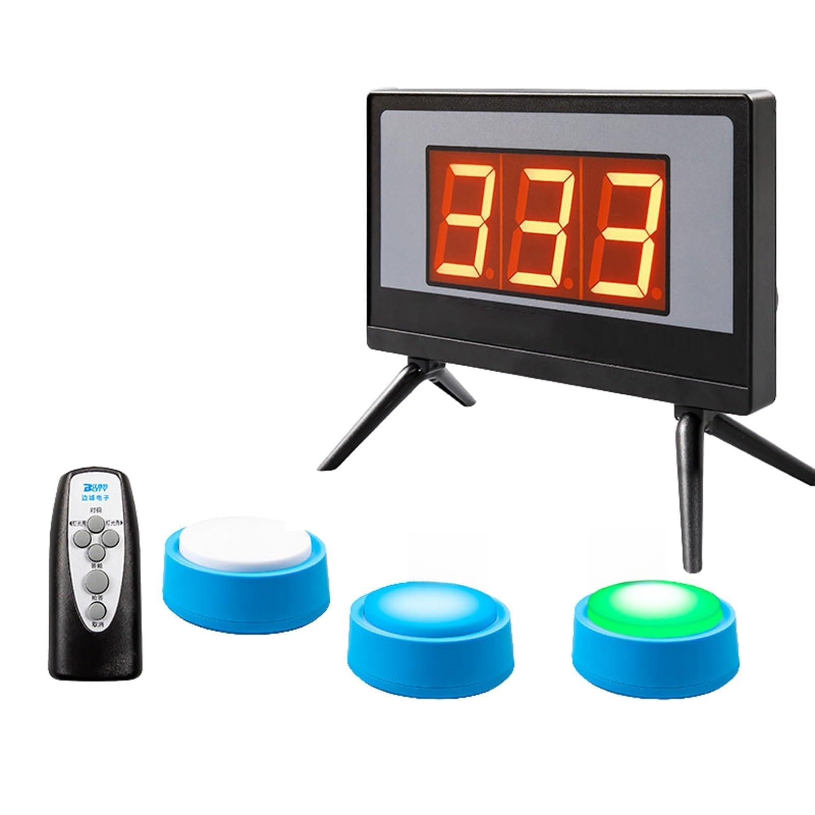 Sistema di gioco a quiz wireless con monitor e cicalini, dibattito intelligente, telecomando, timer regolabile per spettacoli di gioco e concorsi scolastici