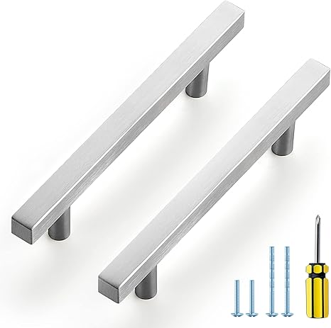 Brushed Nickel Round Cabinet Knobs Drawer Pulls Drawer - View #11