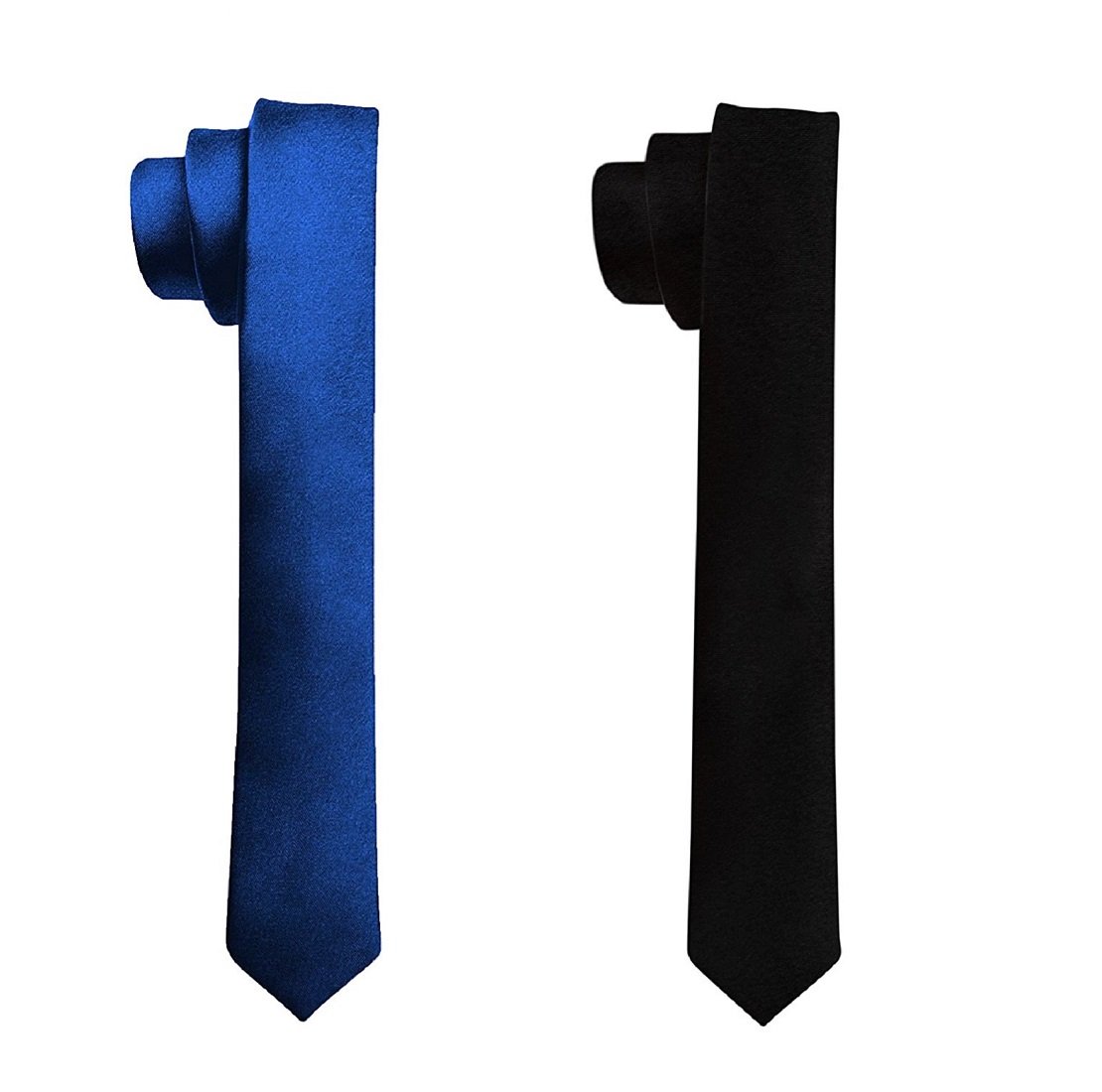 MichelangeloBoy/Men's Blue and Black Slim Tie COMBO
