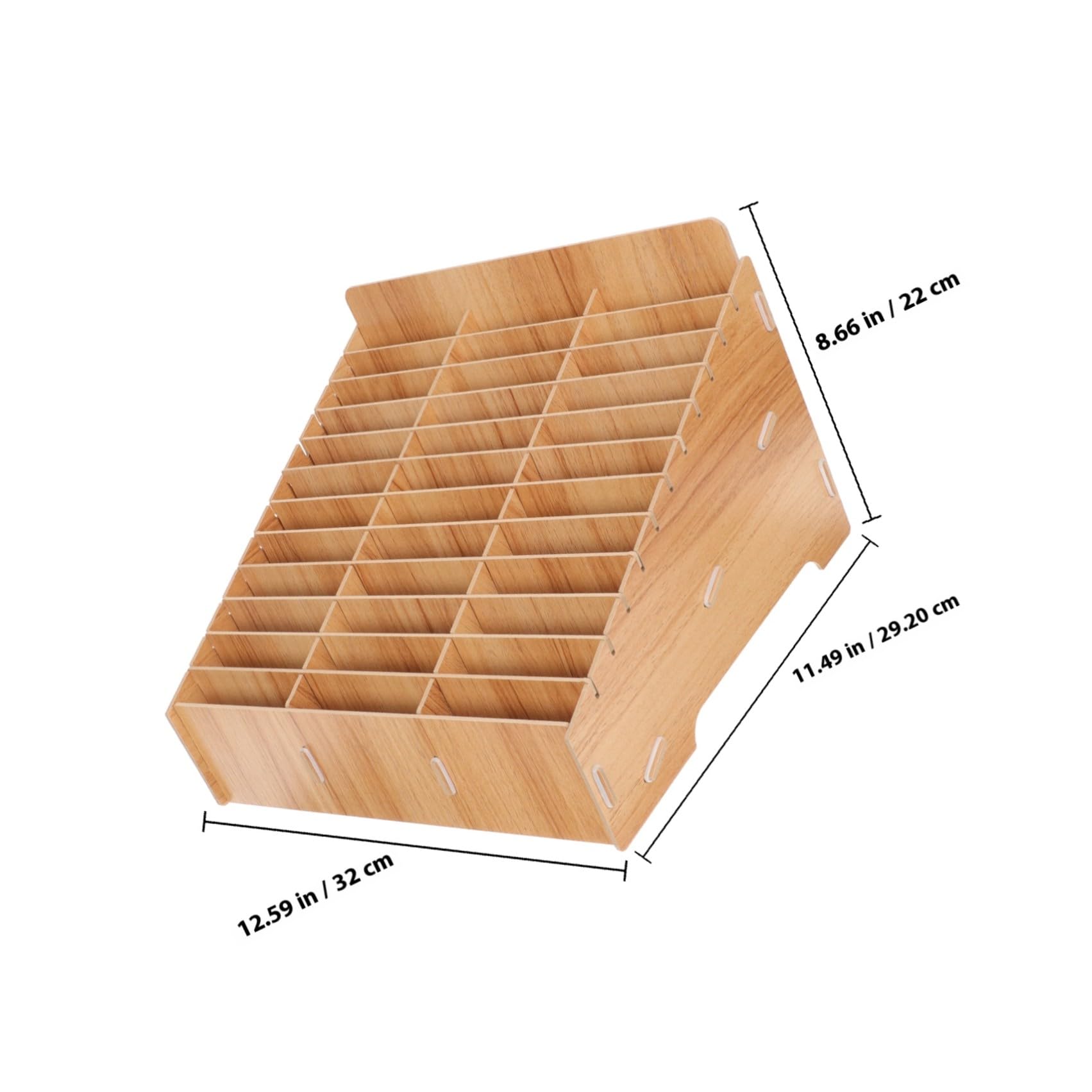 Garneck Scatola Funzionale di Gestione del Telefono e Gestione del Telefono in Legno Scomparti Multipli Grande Capacità Design Elegante per Decorazioni Scuola, Organizer Scrivania Ufficio