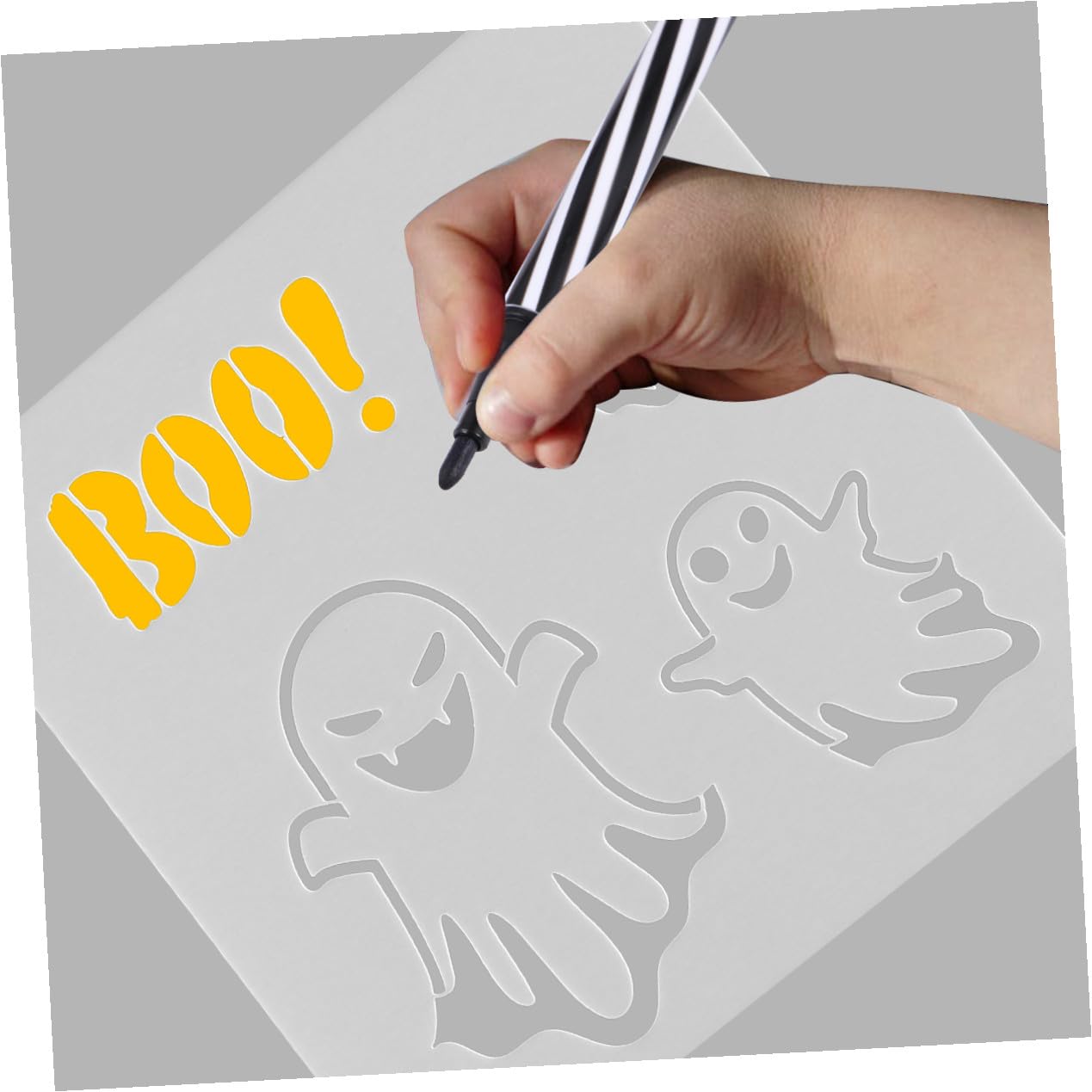 DOITOOL 27pezzi Stencil Halloween Motivi di Zucca Stencil Pittura Fai da Te di Plastica Riutilizzabile Adatto per Scrapbooking Pittura su Tela e Decorazioni Murali