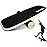 Yes4All Balance Board Sports Trainer, Surf Trainer Board With Adjustable Stoppers, Improve Core Strength and Balance Control, Full Black