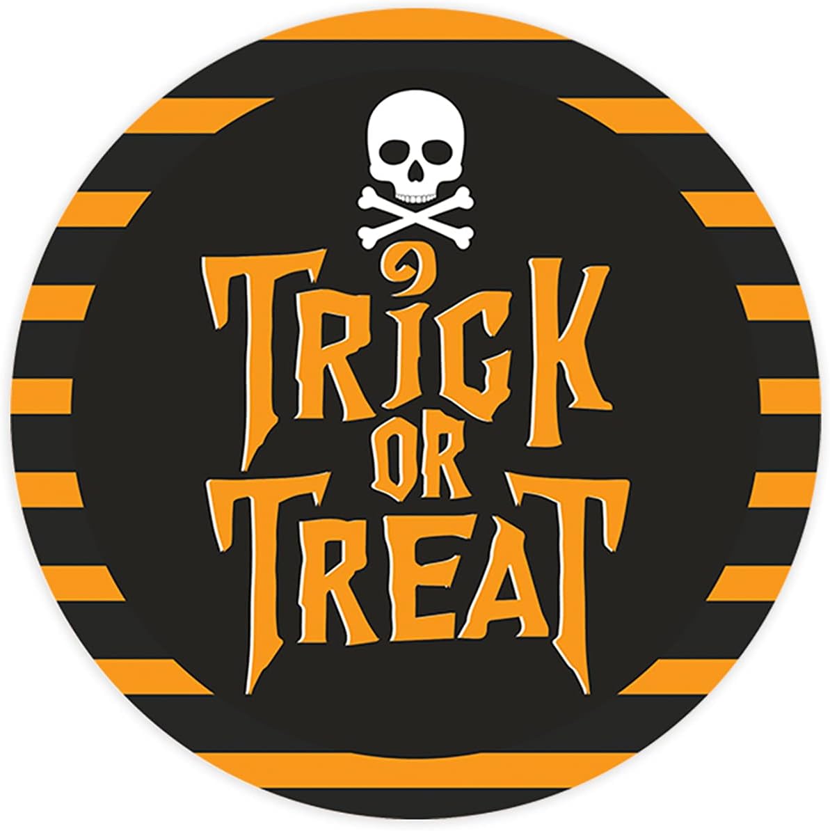 Andaz Press Happy Halloween Stickers 2 Inch Round 40 Bulk Pack Trick or Treat Skull Labels for Kids Treat Bags Goodie Bags Toddler Treats Halloween Party Favors Halloween Bottle Labels Envelopes