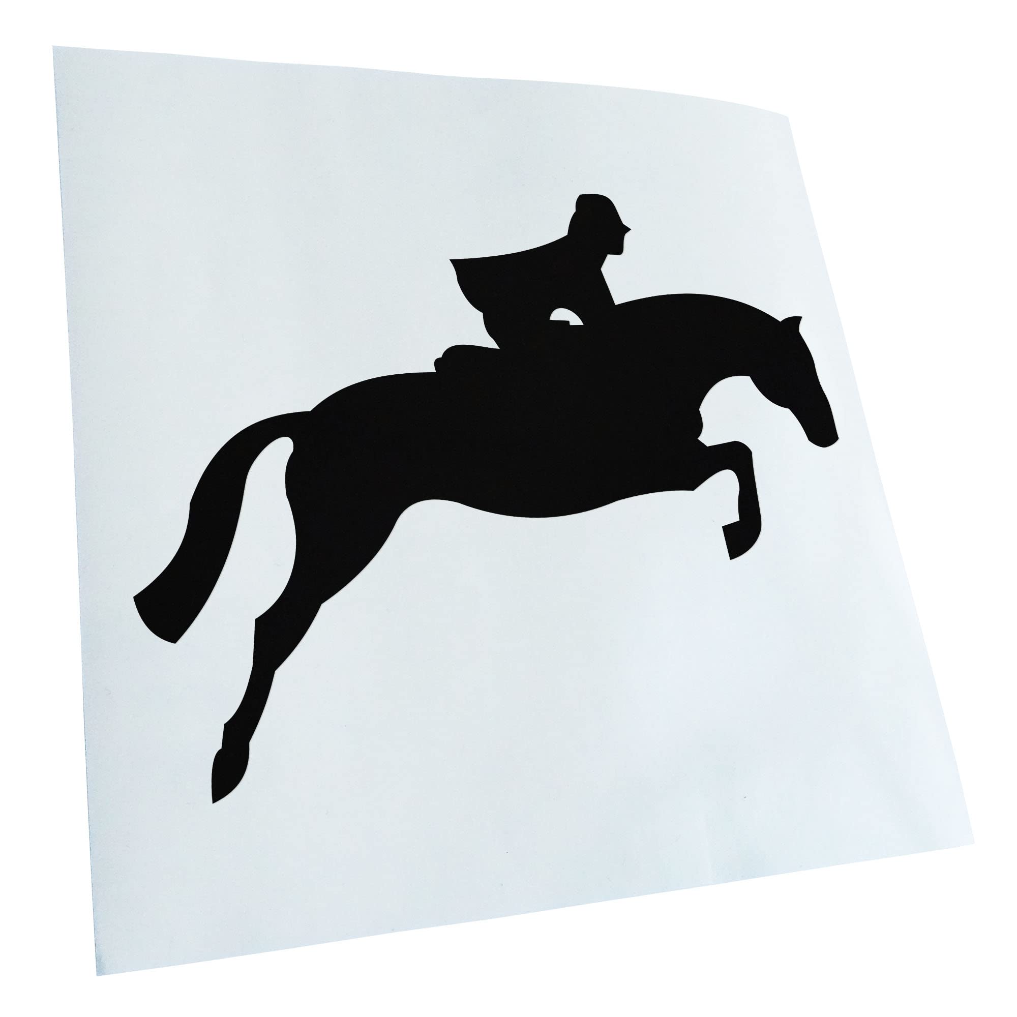 Kiwistar - Car Sticker - Black - 40 x 31 cm Jumping - Showjumping - Free - Rear Window Car Sticker Weatherproof for Car Truck Moped Truck - Sticker Exterior Self-Adhesive Tuning Accessories for