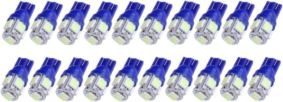 cciyu 194 Extremely Bright:LED Bulbs 5-5050-SMD Dashboard Gauge Light Speedometer Odometer Tachometer LED light fit for 2013 2014 2015For Infiniti JX35 Wedge T10 168 2825 W5W Ice Blue Pack of 20