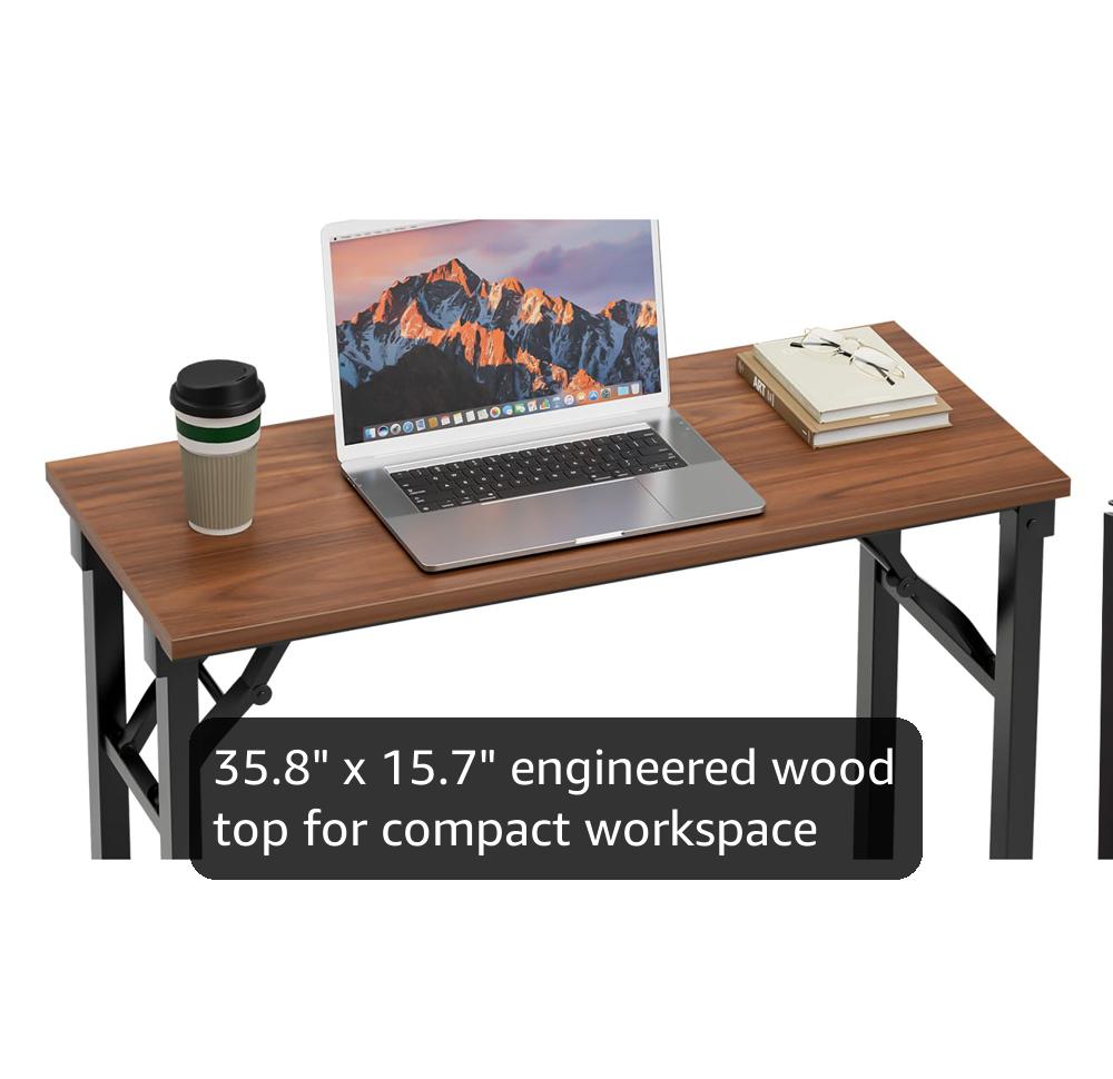Amazon.com: TEMI Small Computer Desk Folding Table - 35.8