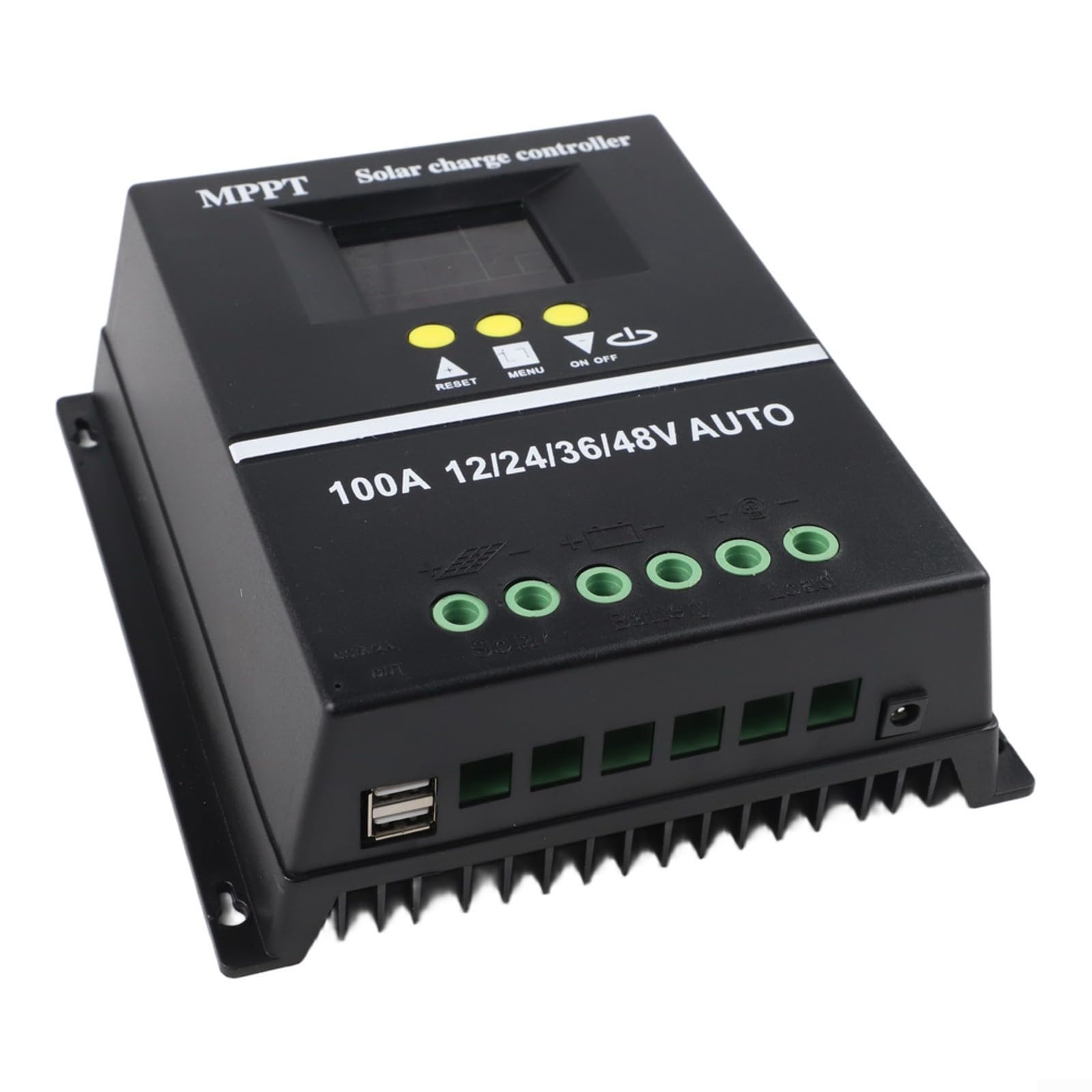Régulateur de charge solaire, régulateur MPPT 100 A, 12 V 24 V 36 V 48 V écran LCD entrée 100 VDC pour système de panneau solaire