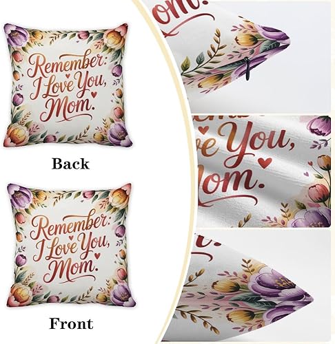 Miniatura 3 de for Mom from Daughter Son Large Throw Pillow Covers 18X18 Mom Valentines Day Gift Mama Bear Gifts for Mommy Moms Birthday Gift Ideas Cute Pillow