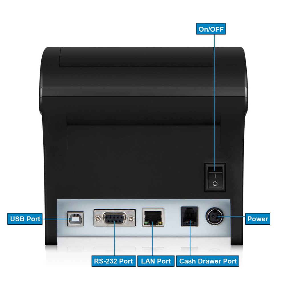 Floureon ZJ-8220 DE - Impresora térmica - B/N 300 mm/s