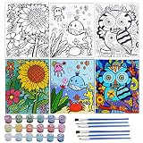 LSTRULST Paint by Numbers for Kids Ages 8-12, Pre-Printed Acrylic Oil Painting Kits with Framed Canv