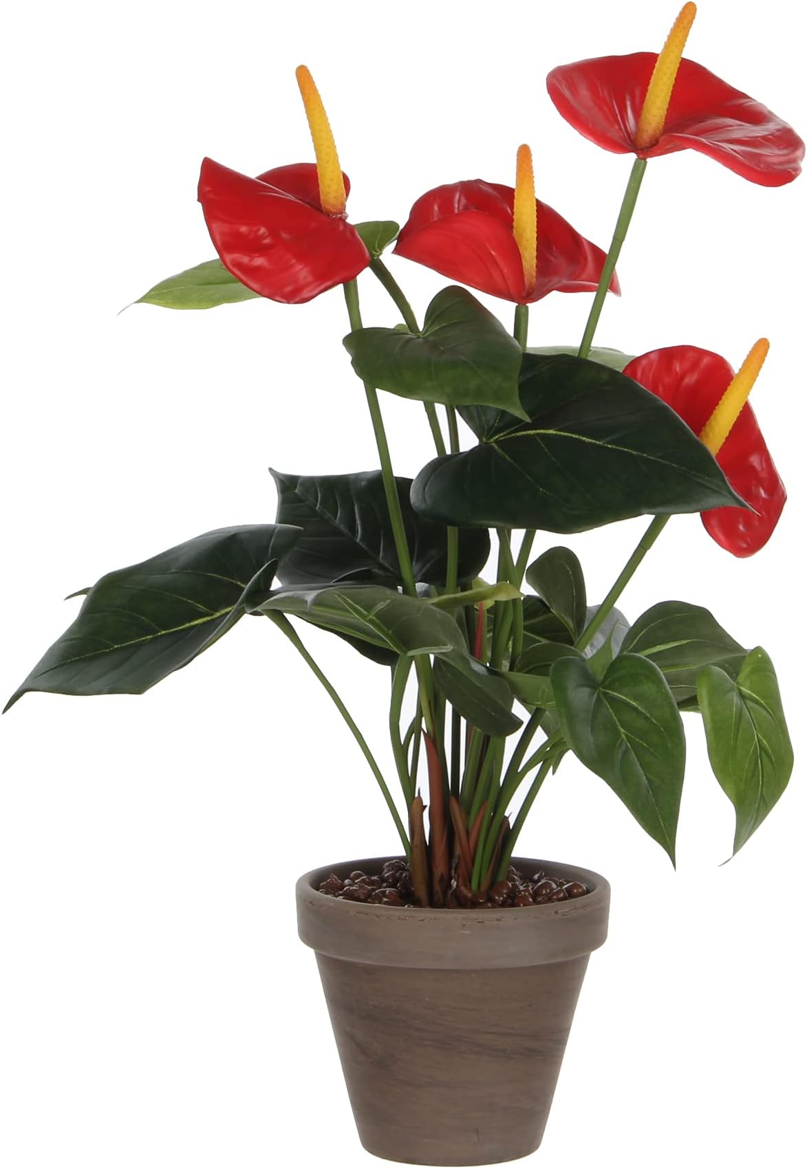 Mica Artificial Plant, Polyester, red, H 40 x Ø 30 cm