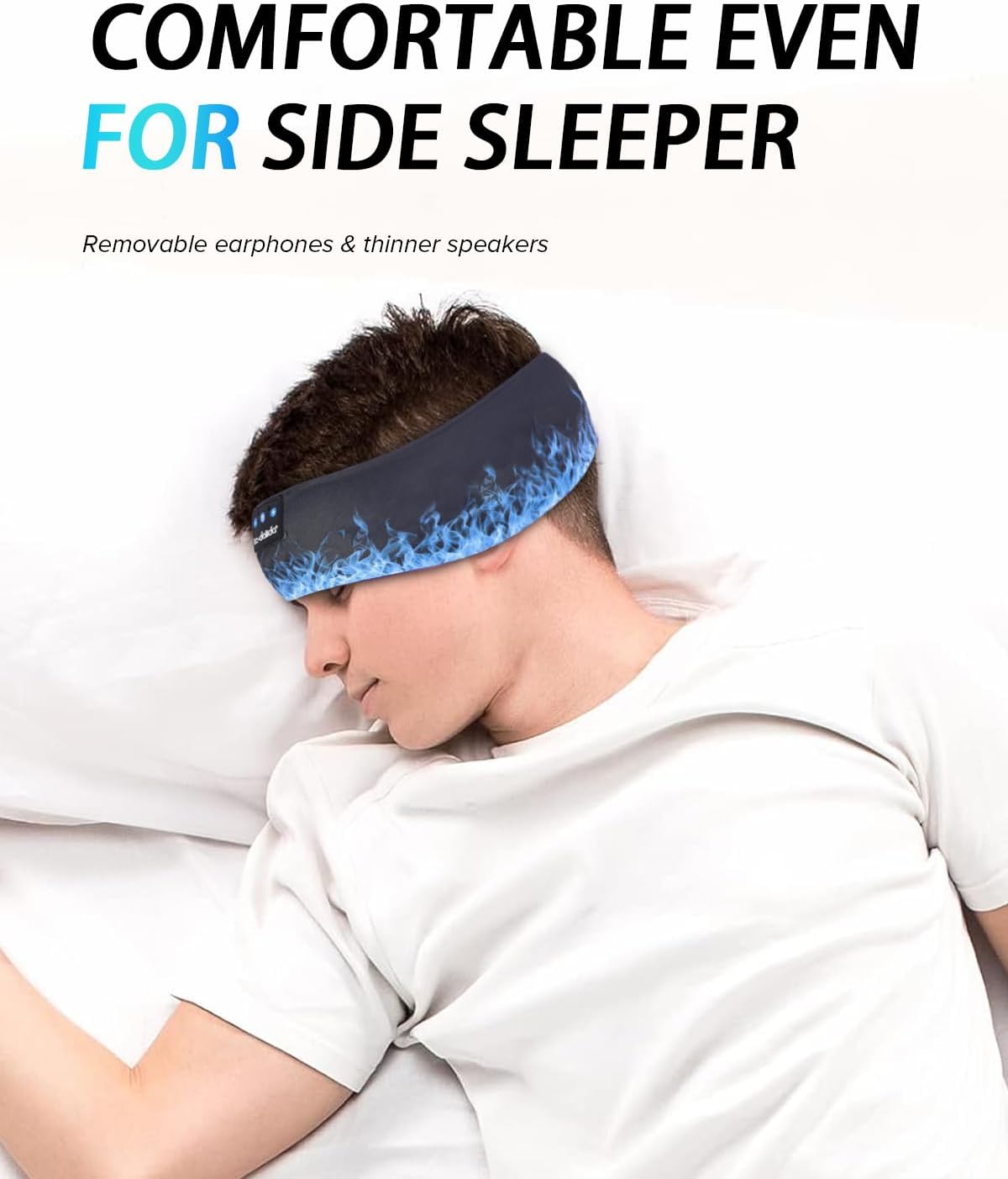 LC-dolida Sleep Headphones Bluetooth Headband,Wireless Headband Headphones with Thin HD Speakers,Soft Long Time Play Sports Headsets Perfect for Side Sleepers, Sport, Yoga, Travel