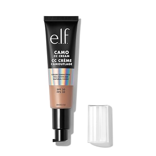 e.l.f. Camo CC Cream - Base correctora de color de cobertura media a completa con FPS 30, bronceado 425 N, 1.05onzas