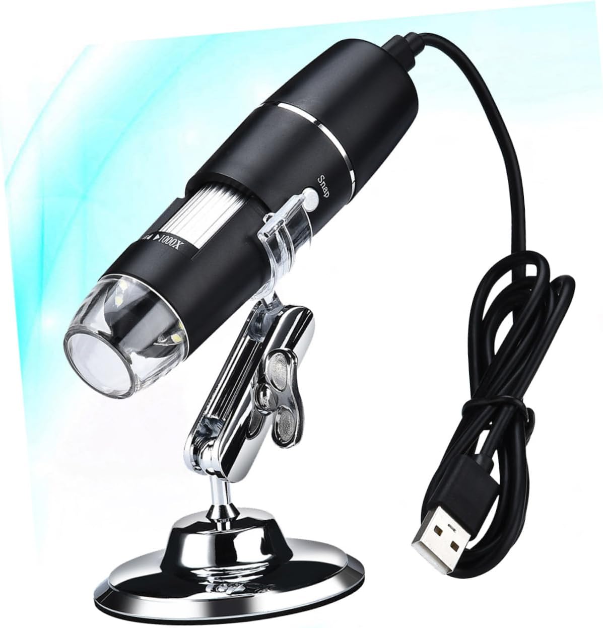 Hemobllo Digital Microscope USB Led Magnifier for Repair Inspection Handheld Portable Magnifying Glass Flexible Arm