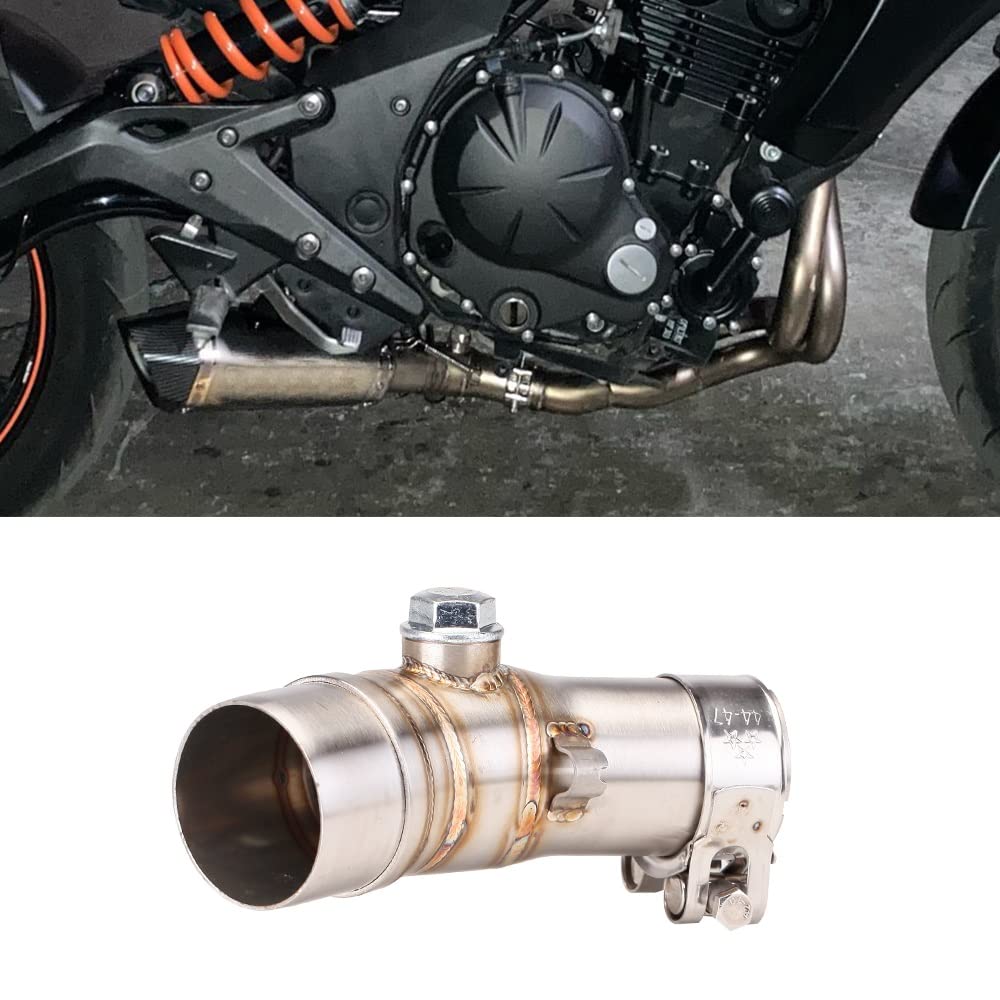 Escape Moto Tubo Para KAWASAKI Para ER-6N Silenciador Tubo Escape Motocicleta 51mm Tubo Conexión Tubo Conexión Frontal Tubo Medio Moto Moto Tubo Escape Silenciador
