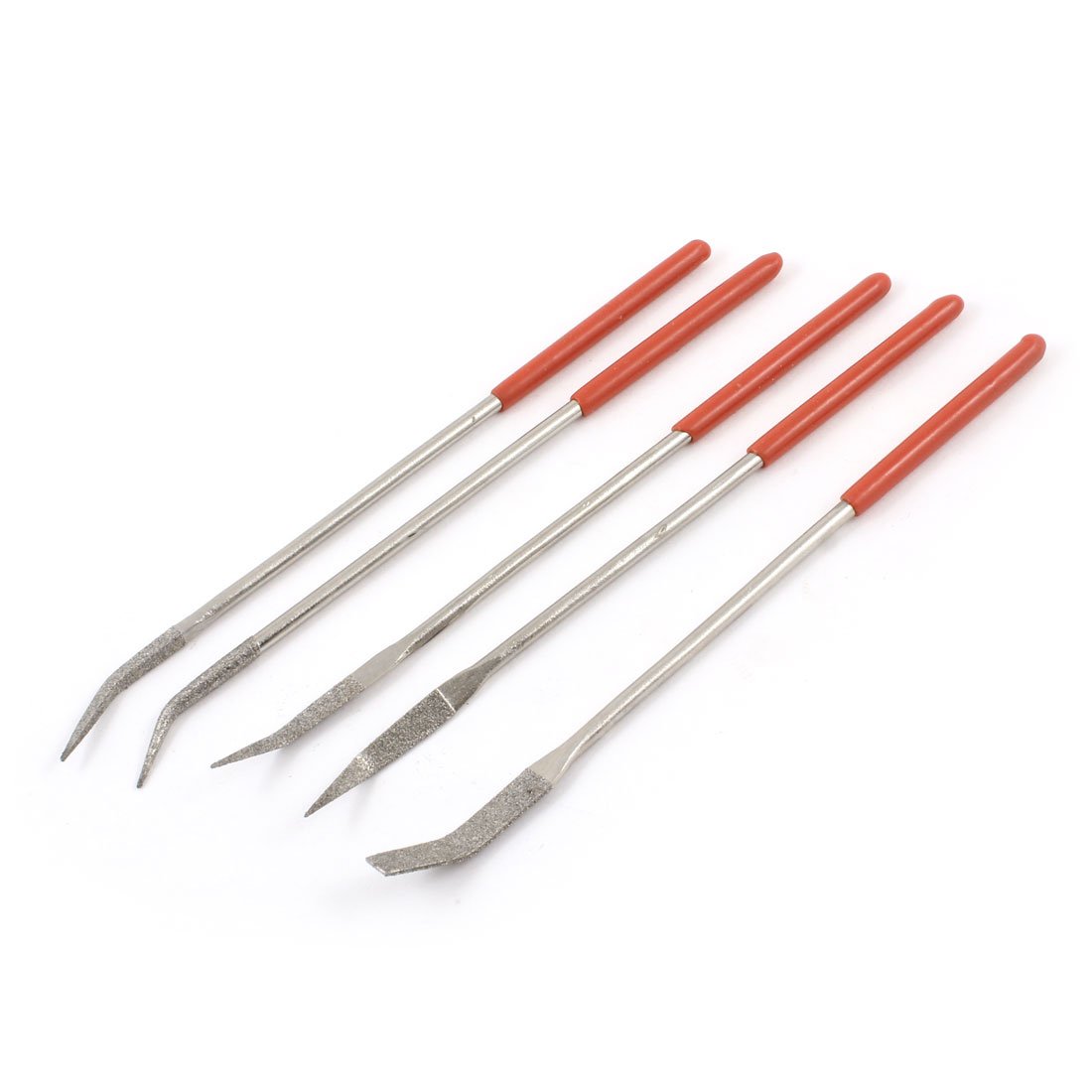 Aexit 5 ( Parts) Pcs 140mm Flat Round Bent Curved Diamond Riffler (33ry47qf646) Files