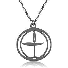 CENWA Flame Symbol Talisman Pendant Stainless Steel Jewelry