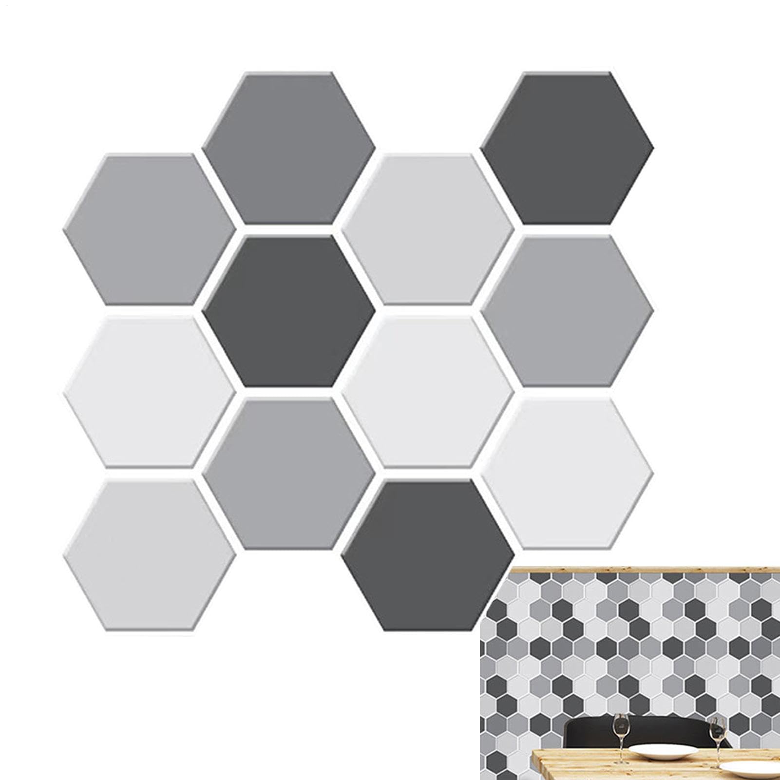 Stickers muraux hexagonaux 3D pour relooker un mur abîmé sans travaux 30x29 cm