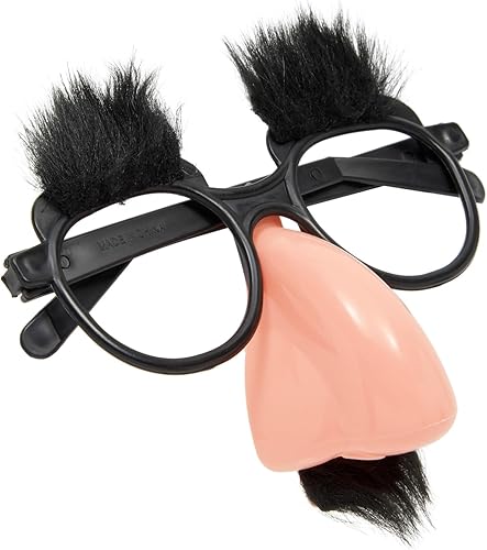 Miniatura 6 de Juvale Divertido disfraz de lentes de nariz, mediano, multicolor, paquete de 12, lentes de sol novedosos para nariz y bigote, gafas de sol para