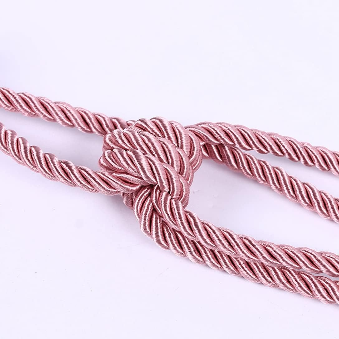 2 Pack Curtain Holdbacks Curtains Tassel Tiebacks Home Decorative Braided Buckle Fastener Accessories Window Drapery Cur（Beige）