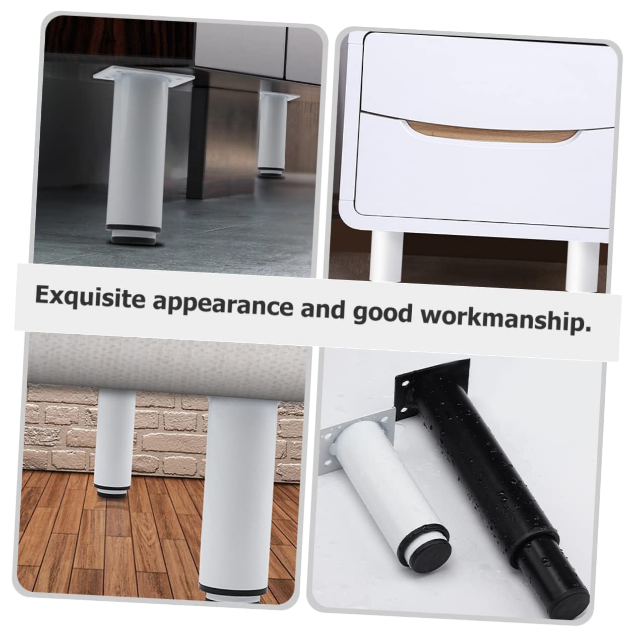 Hemobllo 4 Piezas Patas de Mueble Ajustables de Metal para Sofás y Gabinetes de Altura Regulable de Diseño Moderno y Elegante Acero Inoxidable