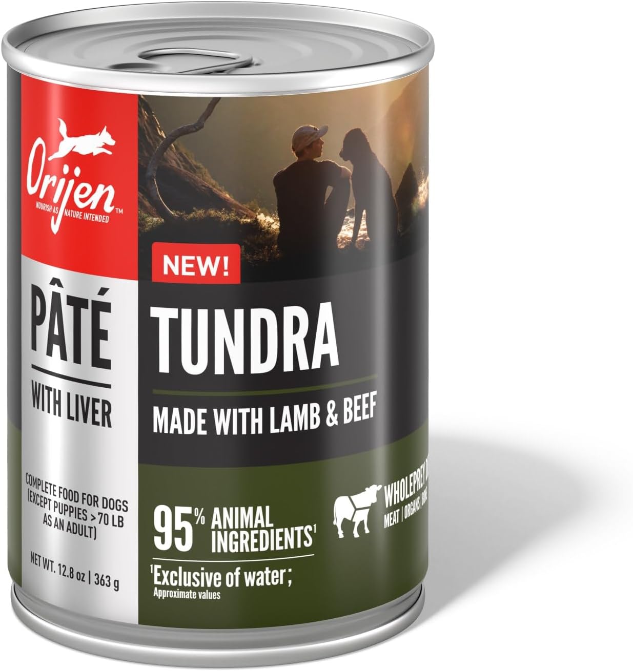 ORIJEN Tundra Pâté with Liver Wet Dog Food, Case of 12