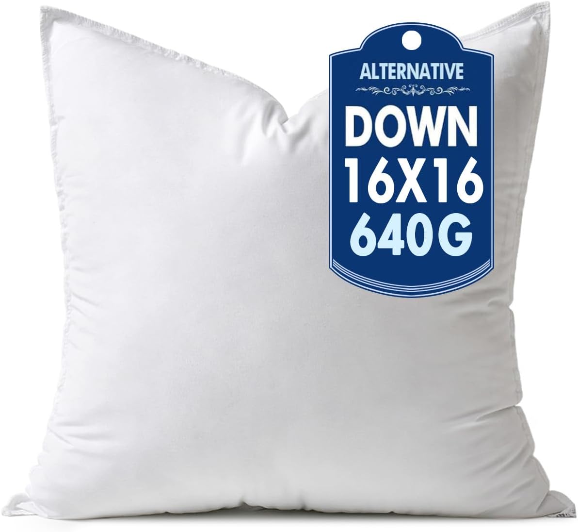 MIULEE 16x16 Synthetic Down Alternative Pillow Insert Decorative Throw Pillow 16 x 16 Inch Body Bed Sleeping Ultra Soft Fluffy Form for Sofa Couch Bed