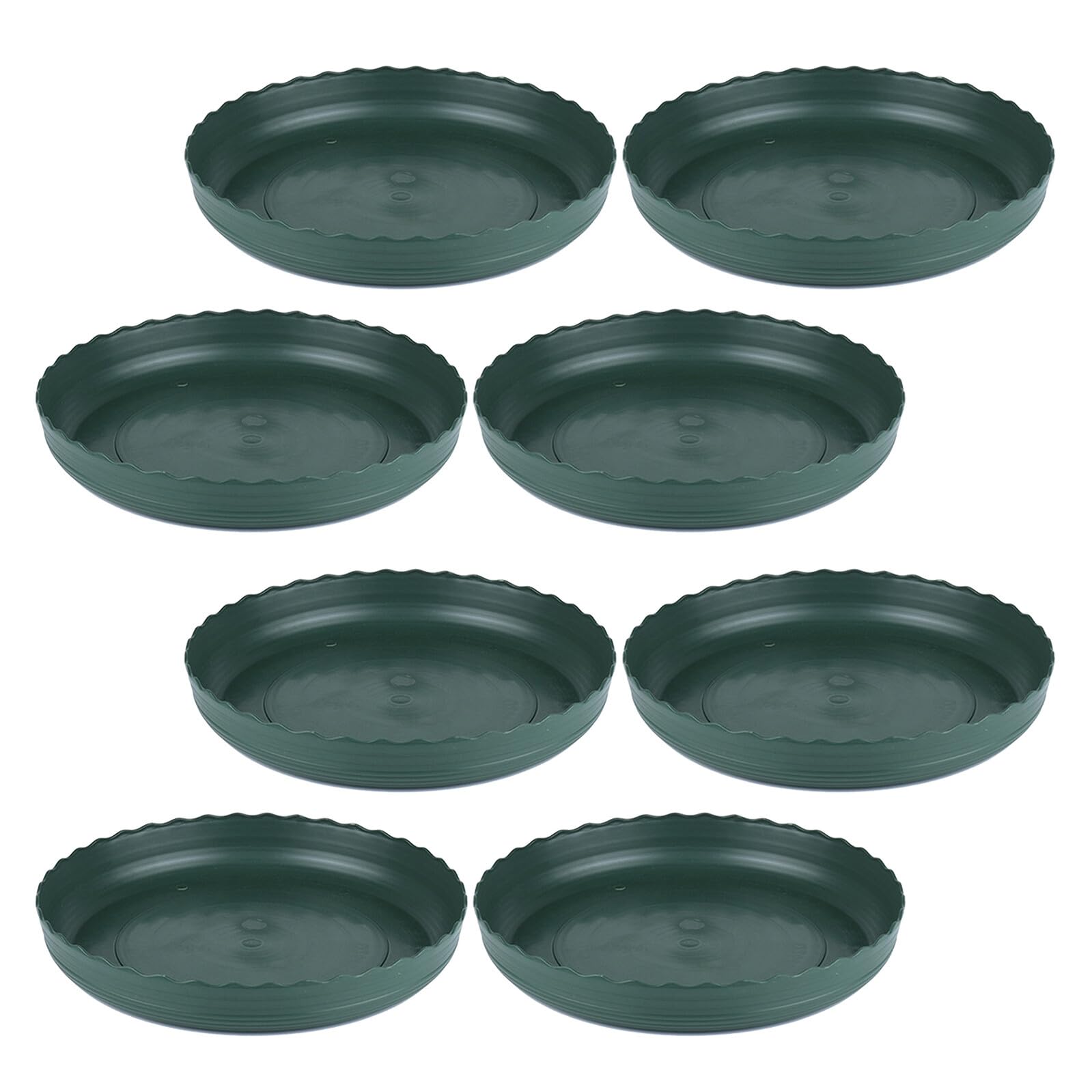 Pots de fleurs soucoupes plastique rondes vert militaire plateau récupérateur eau