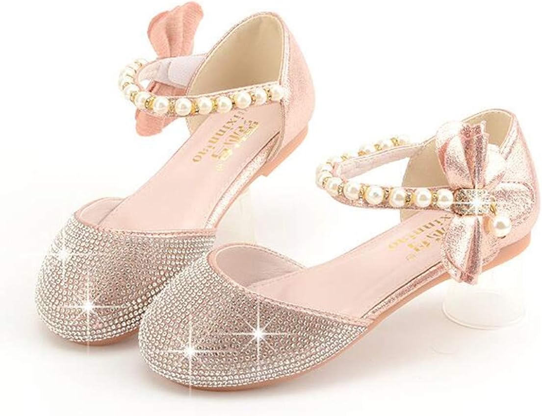  | LFHT Little Girl's Adorable Sparkle Mary Jane Ballerina Flat Princess Flower Wedding Party Dress Shoes | Flats