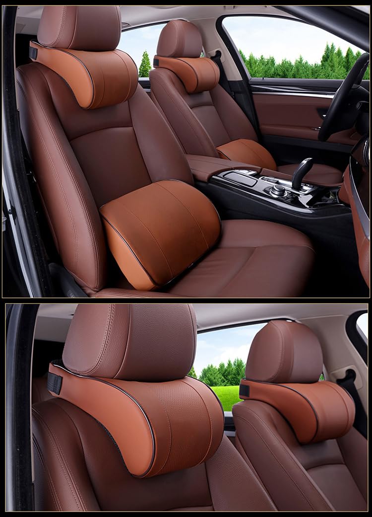 Auto Poggiatesta Cuscino Lombare per Audi Q8 SQ8 (2018-2026) | Memory Foam Traspirante Ergonomico Sollievo da Schiena e Collo per un Comfort di Guida a Lunga