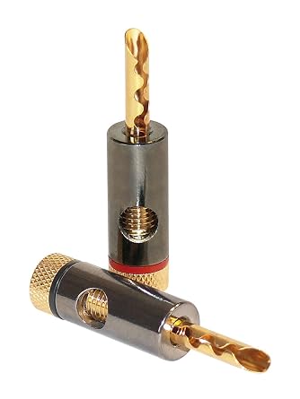 Dynavox Banana Hollow Plug Gold up to 6 mm2 2X Red 2X Black