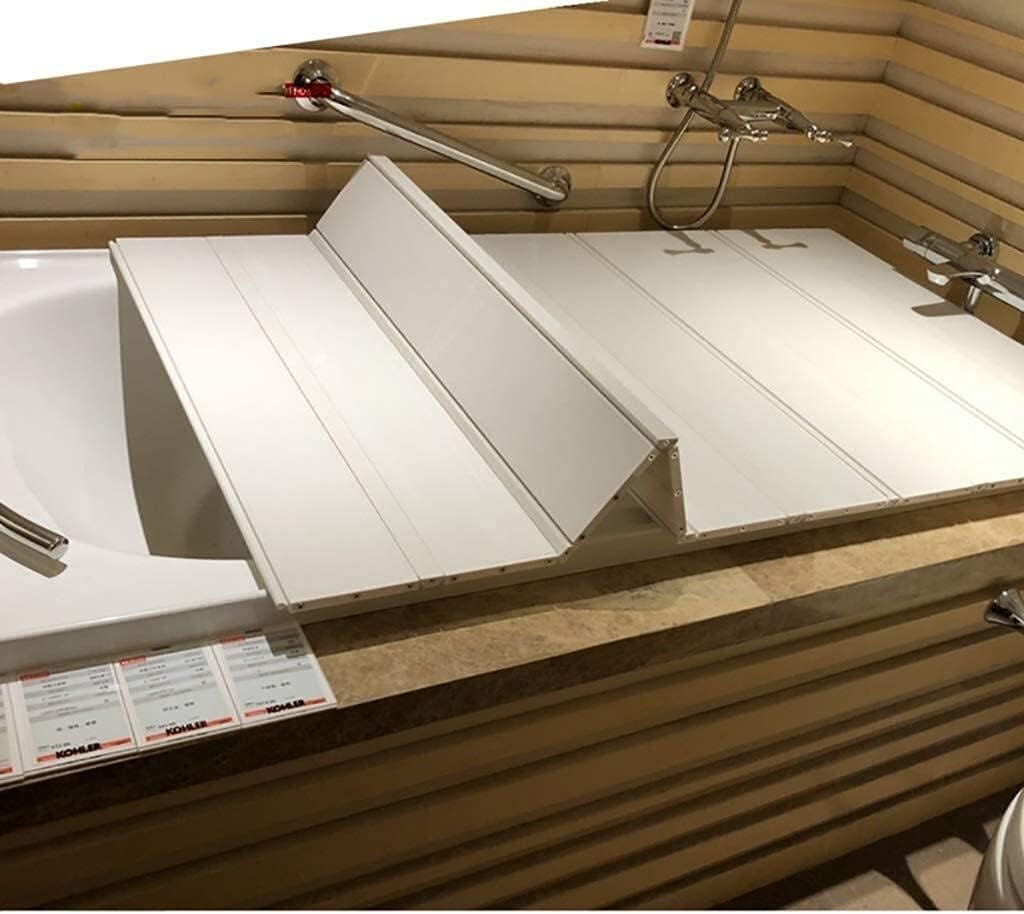 Bath Cover Bathtub Cover Anti-dust Dust Board Bathtub Insulation Cover PVC Foldable Bathtub Cover Bathtub Tray (Size : 75751.2CM) (80 * 75 * 1.2CM)