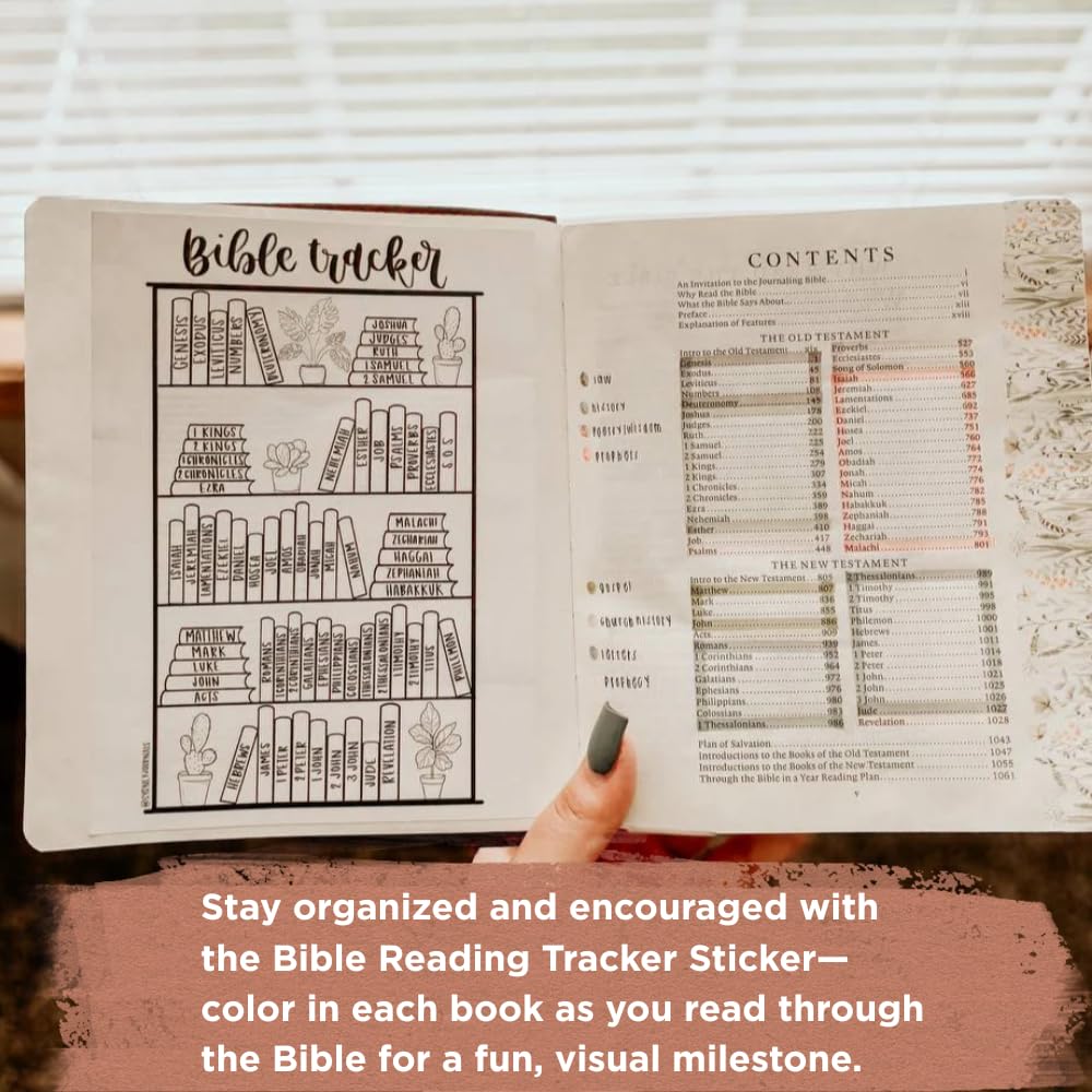 Mr. Pen – ESV Journaling Bible, Bible Journaling Study Gift Set for Women, Note Taking Bible, 5-in-1 Bundle, Highlighters & Bible Pens, Bible Tabs, Transparent Sticky Notes, Bible Reading Tracker