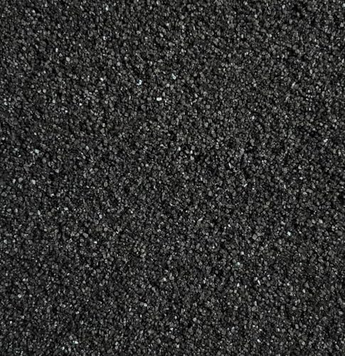 FAIRY TAIL & GLITZER FEE Arena decorativa negra de 5 kg – Fabricado en Alemania – Arena fina de color negro para decoración, jarrón, velas, bodas, floristería, manualidades, arena de cuarzo de colores