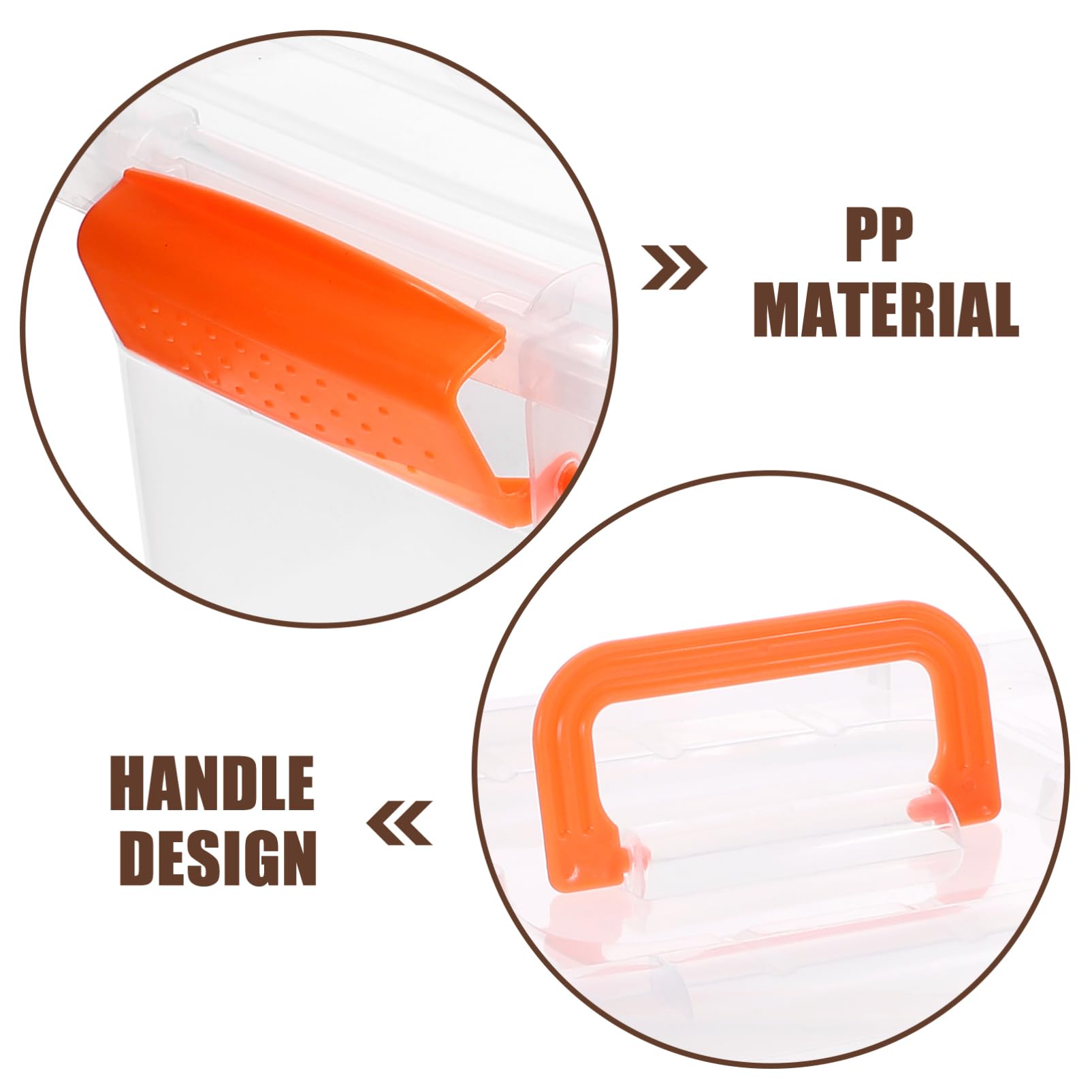 Ipetboom 6 Cajas de Almacenamiento Tapa y Asa Portátil 3l Hechas de Pp y Abs, Fáciles de Llevar para Organización en Cocina o Hogar