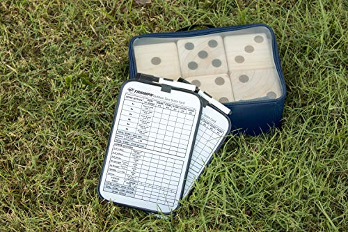 TRIUMPH Giant Wooden Lawn Dice - Includes 6 Large Lawn Dice, Dry-Erase Scorecards, Markers and Carry Bag by Triumph Sports - Used condition - Image 8