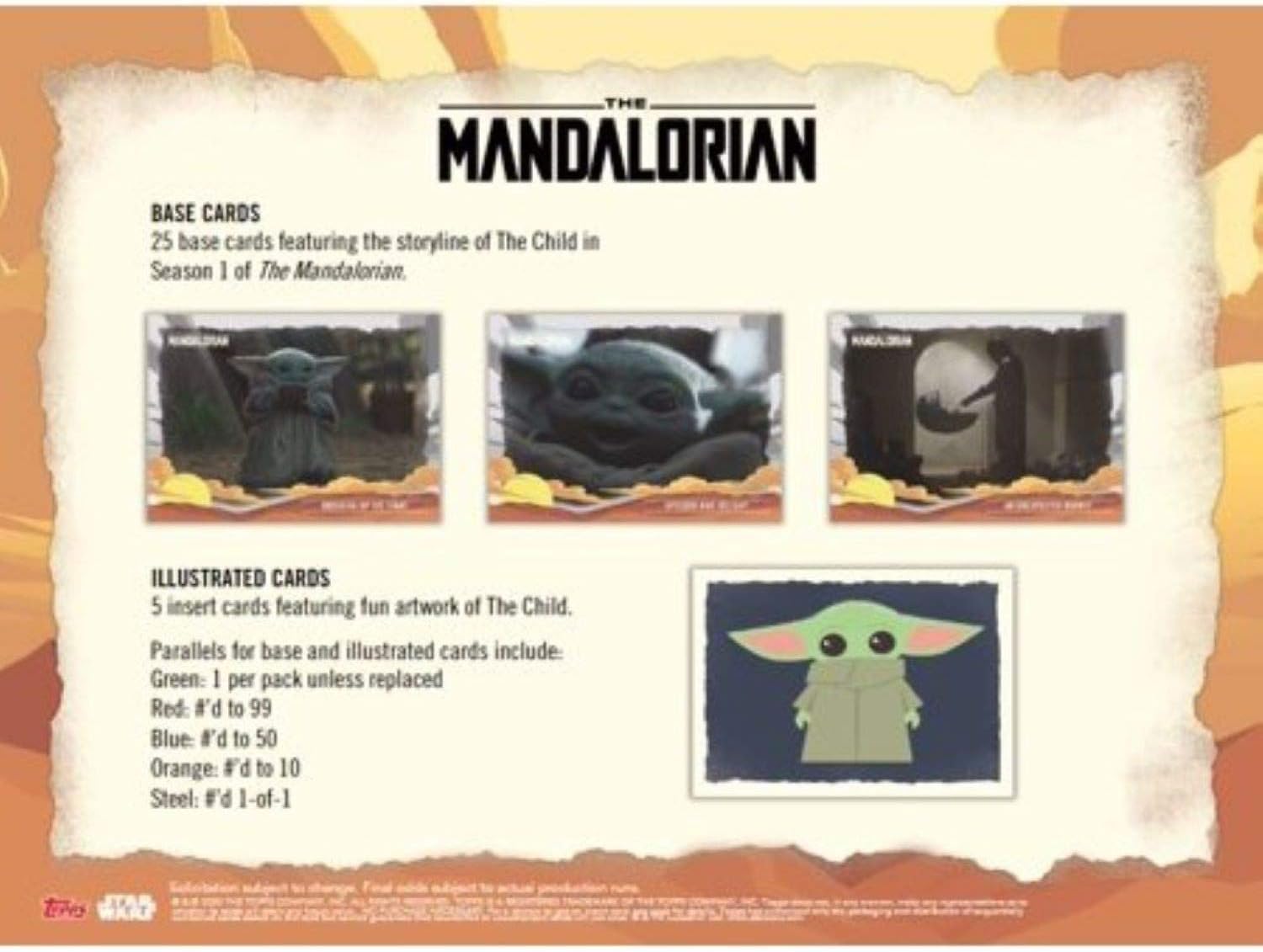 Topps The Mandalorian: Journey of the Child Star Wars Trading Cards Blaster Box- Featuring Baby Yoda | Includes Illustrated Cards & Parallels, Multicolor