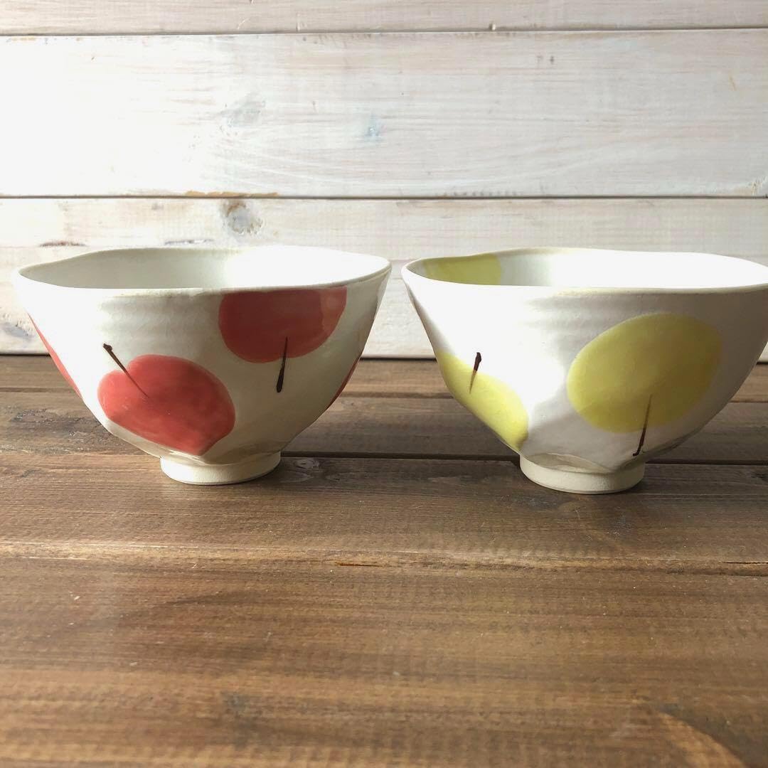 Amazon.co.jp: 波佐見焼込アップルお茶碗小丼 2個 : ホーム＆キッチン