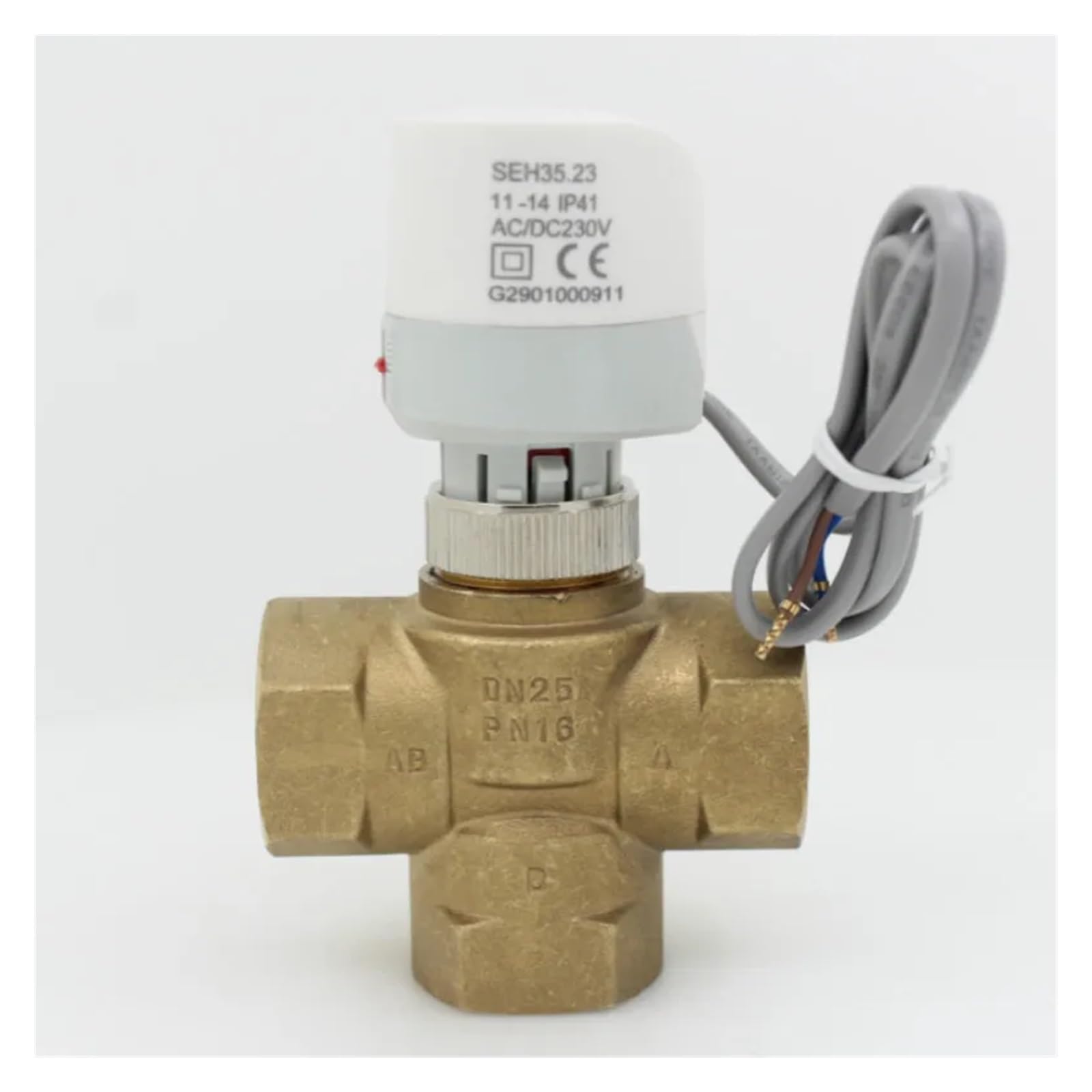 HKYPCOKVK 230v NC Normally Close Electric Thermal Actuator for Manifold underfloor Heating 3 Way Brass Valve DN25