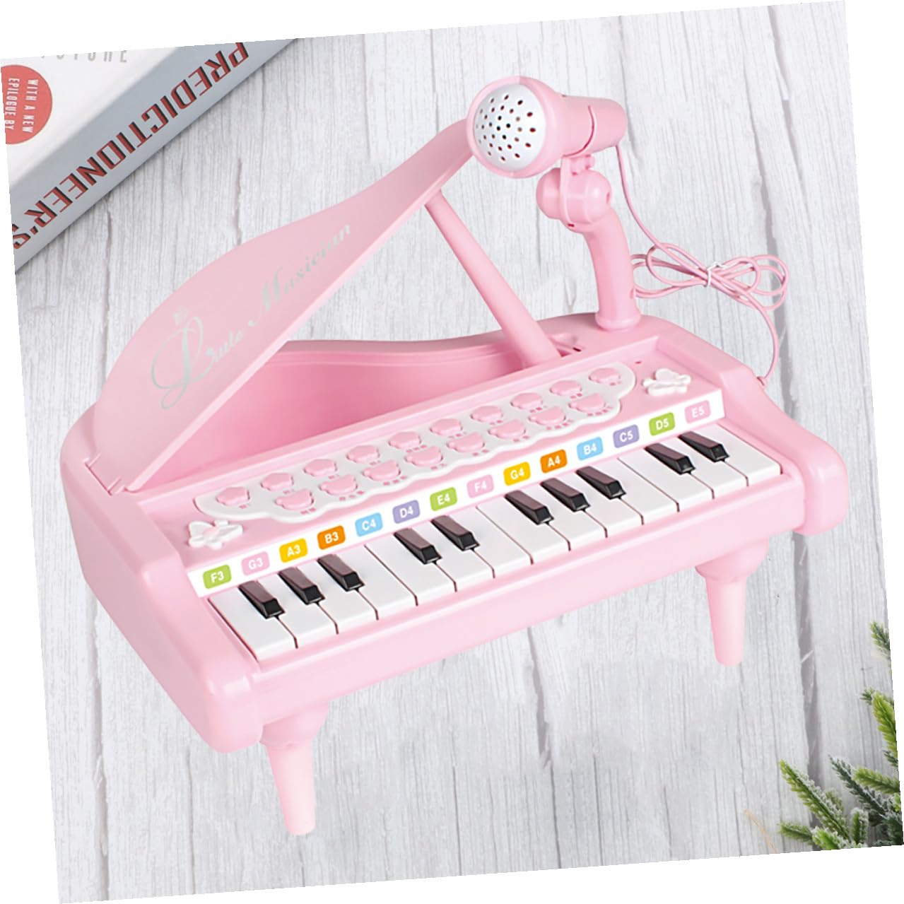 ifundom Pianoforte Elettronico per Ragazzo Ragazza con Microfono Tastiera Portatile in Plastico Giocattolo Educativo Musicale per Apprendimento Precoce e Divertimento
